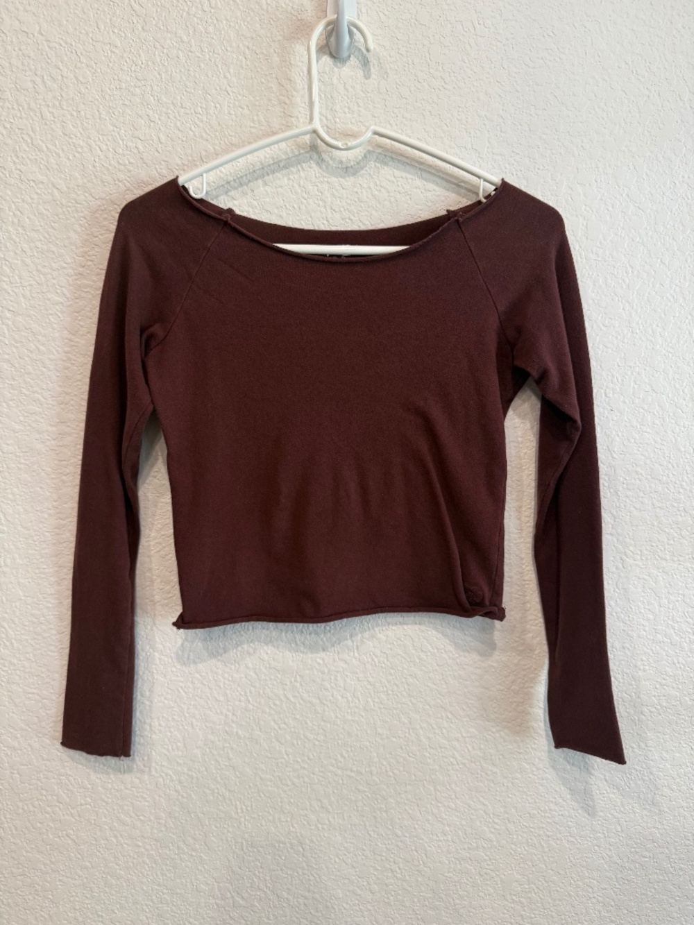 Urban Outfitters Out From Under Cotton Compression Boatneck Long Sleeve Top